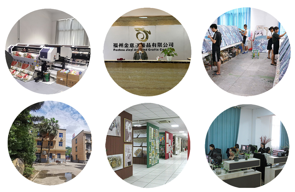 Artistic studio with hand-painted canvases